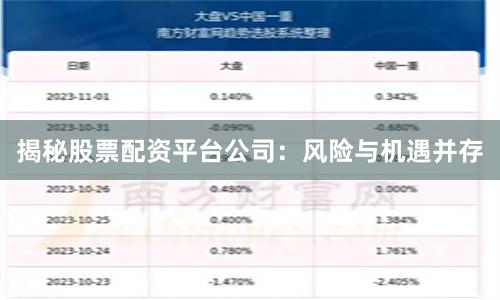 揭秘股票配资平台公司：风险与机遇并存